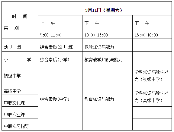 江西省中小學(xué)教師資格考試