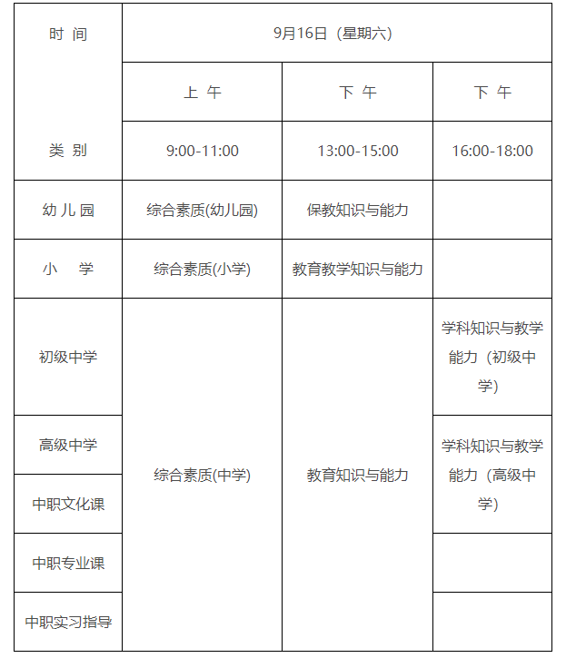 江西省中小學(xué)教師資格考試